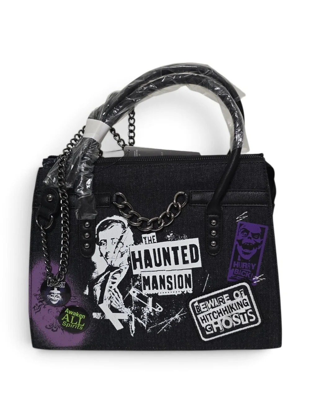 NWT Retired Disney Parks Loungefly Haunted Mansion Ghosts Satchel Crossbody